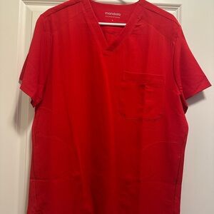 Red Scrub Top